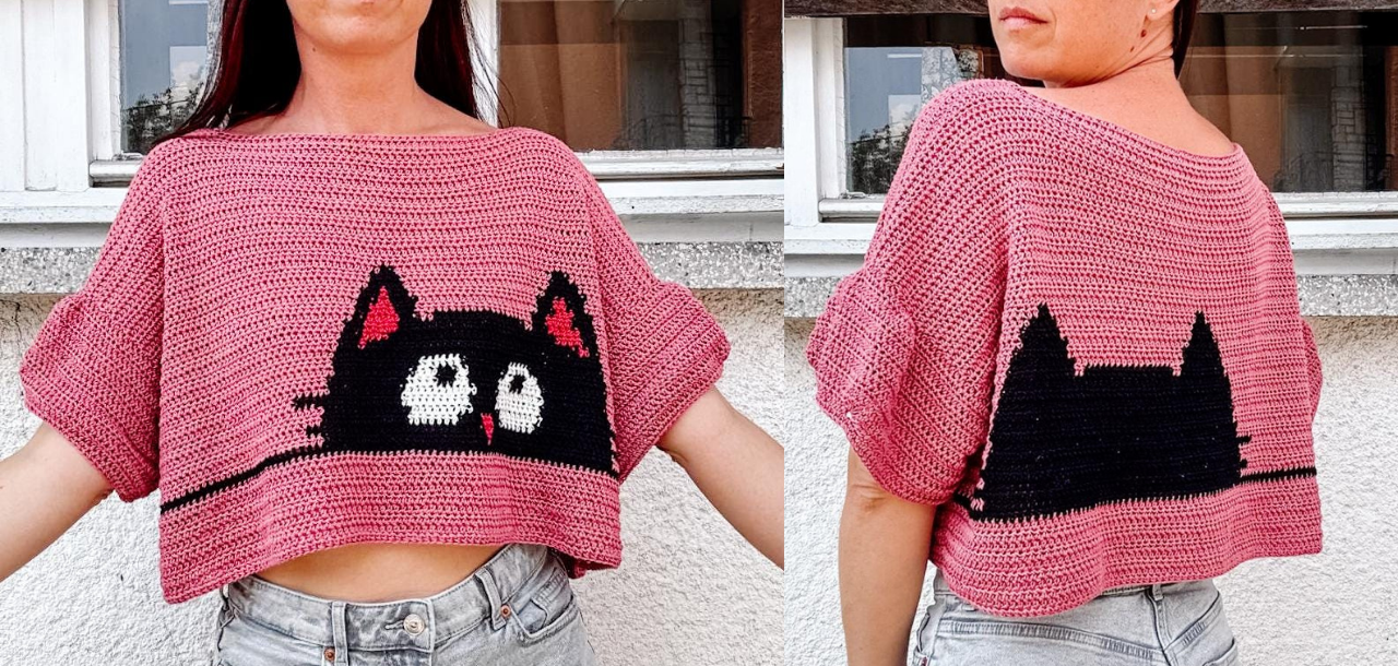 Peek-a-Boo Kitty Top