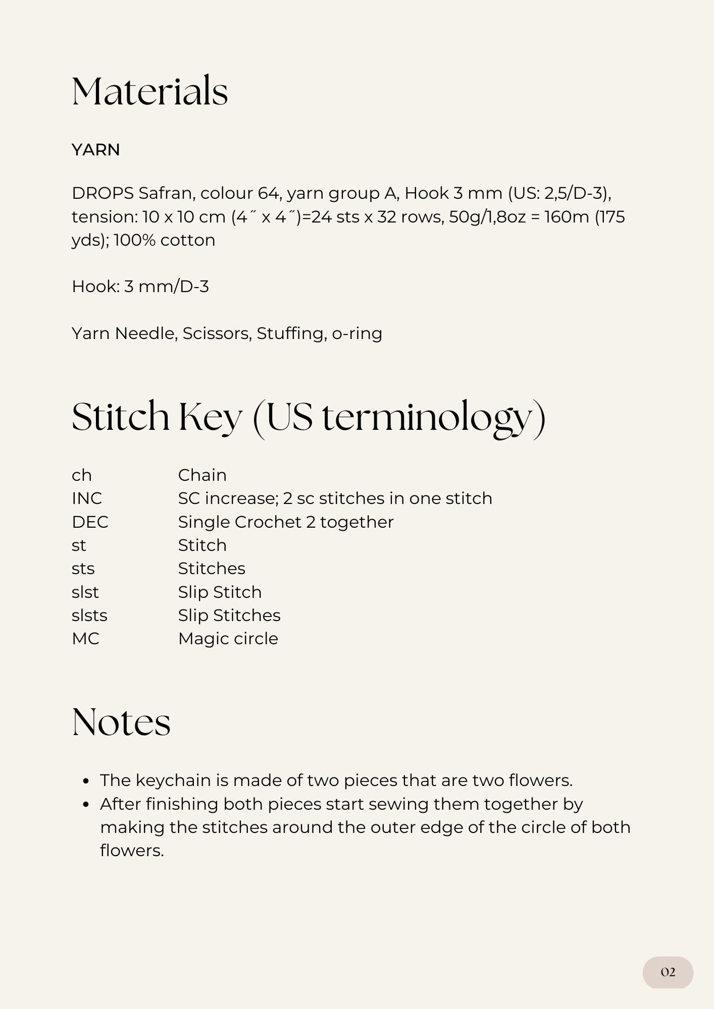 Flower Keychain - Loops Only