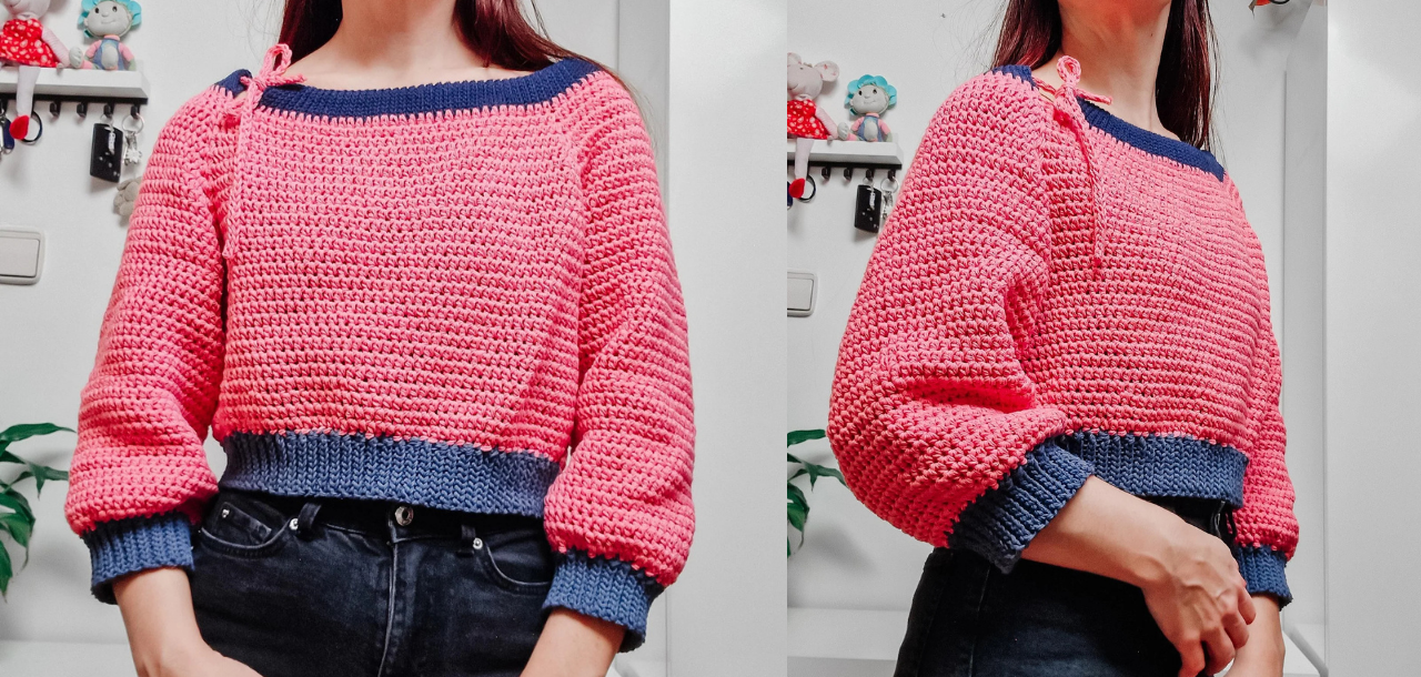 Ribbon Raglan Sweater