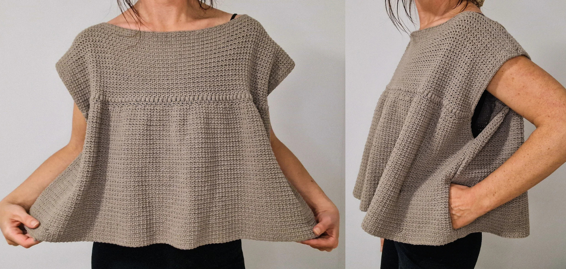 Oversized Mesh Stitch Top