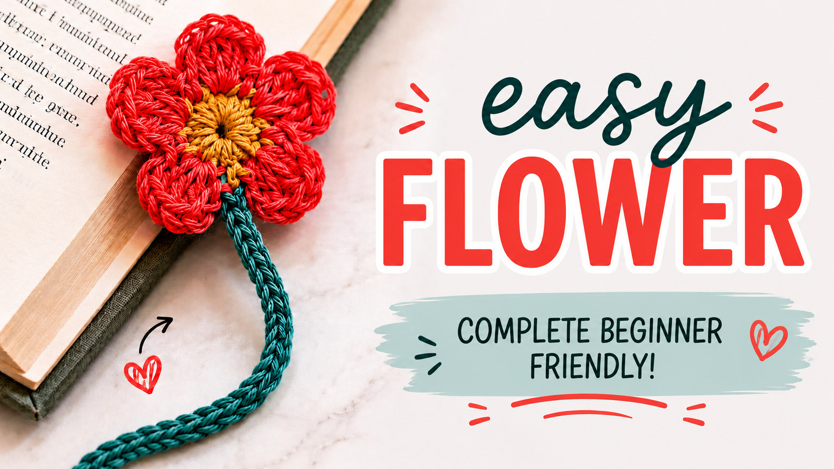 Easy Crochet Flower Tutorial (Free Pattern for Beginners)