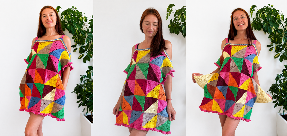 Scrap Yarn Granny Dress