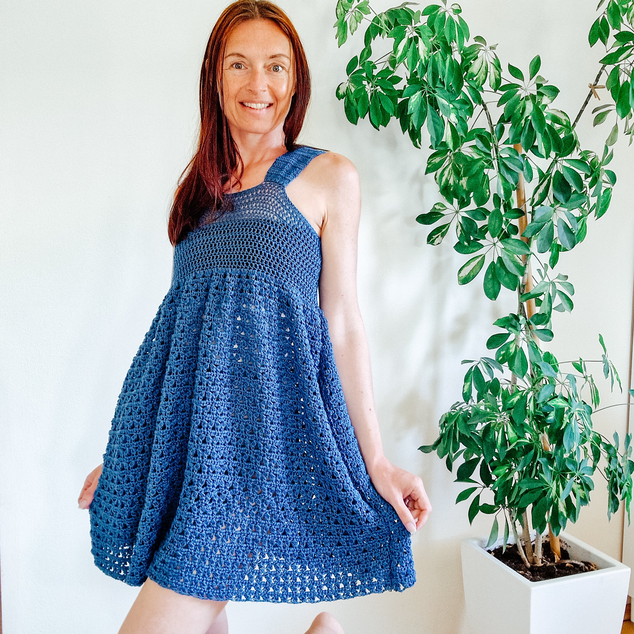 Cherry Blossom Babydoll Summer Dress by Loops Only, featuring lightweight fabric, floral print, and feminine fit, shown on a model.