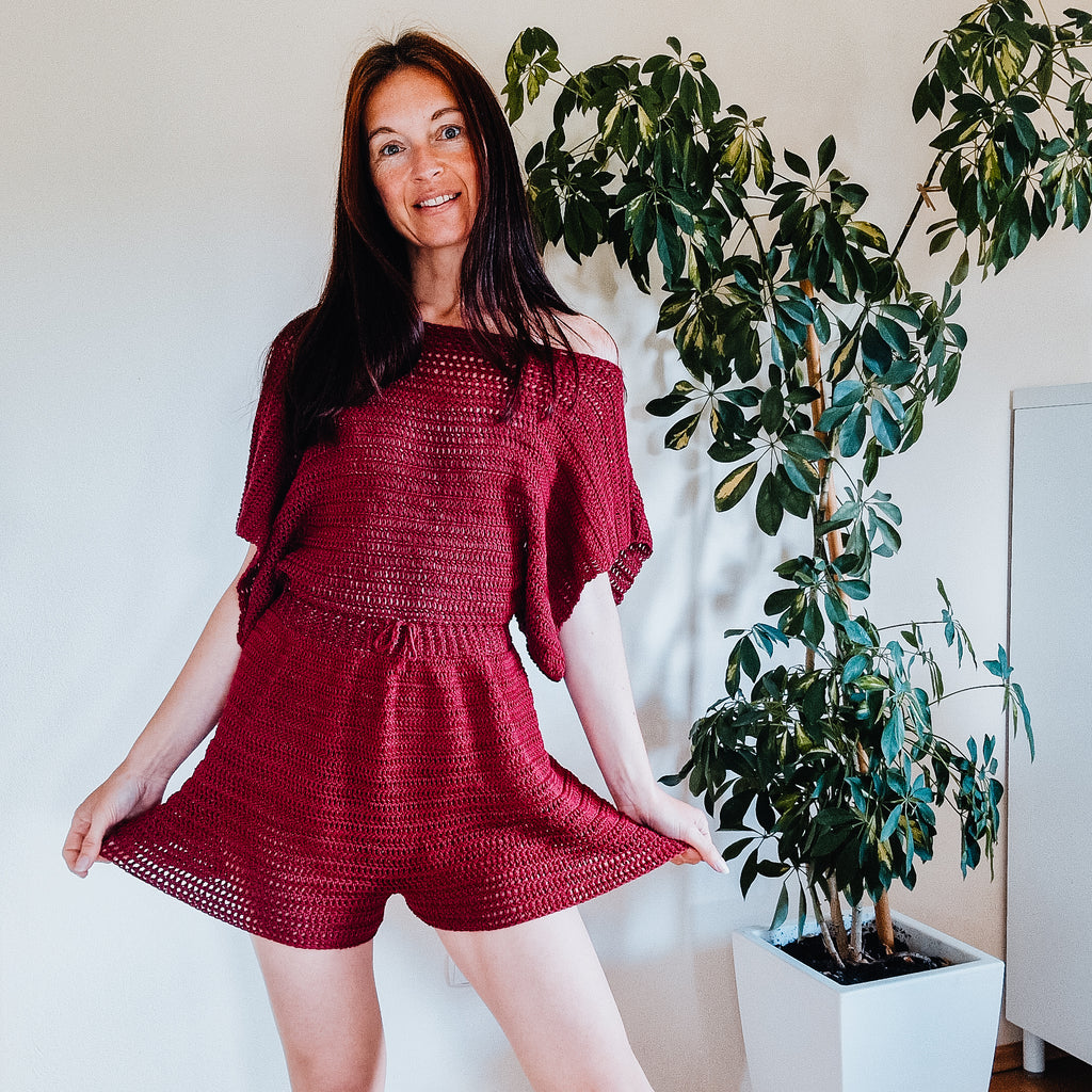 Loops Only Easy Summer Breeze Romper shorts featuring lightweight fabric and relaxed fit, perfect for warm weather.
