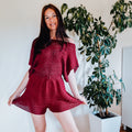 Loops Only Easy Summer Breeze Romper shorts featuring lightweight fabric and relaxed fit, perfect for warm weather.