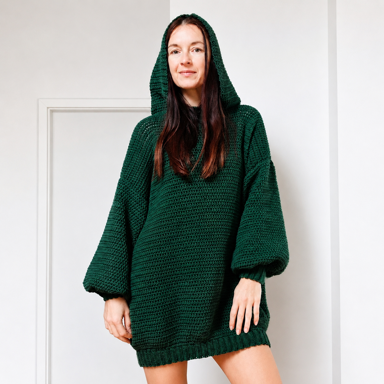 Hooded Pine Dress