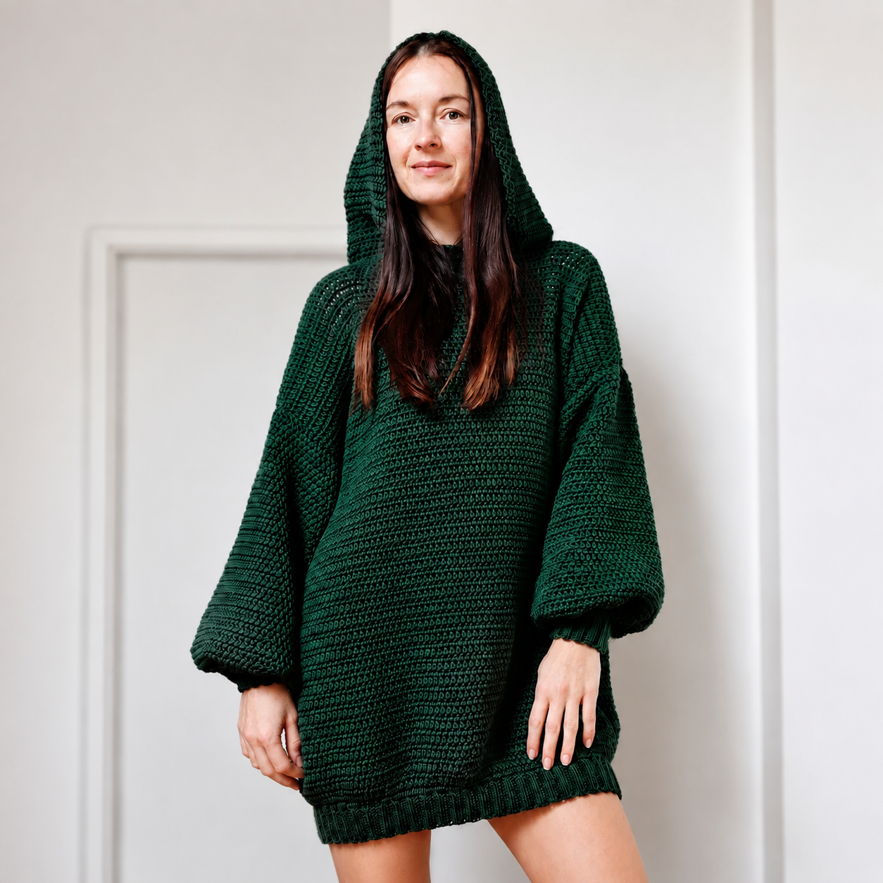 Hooded Pine Dress