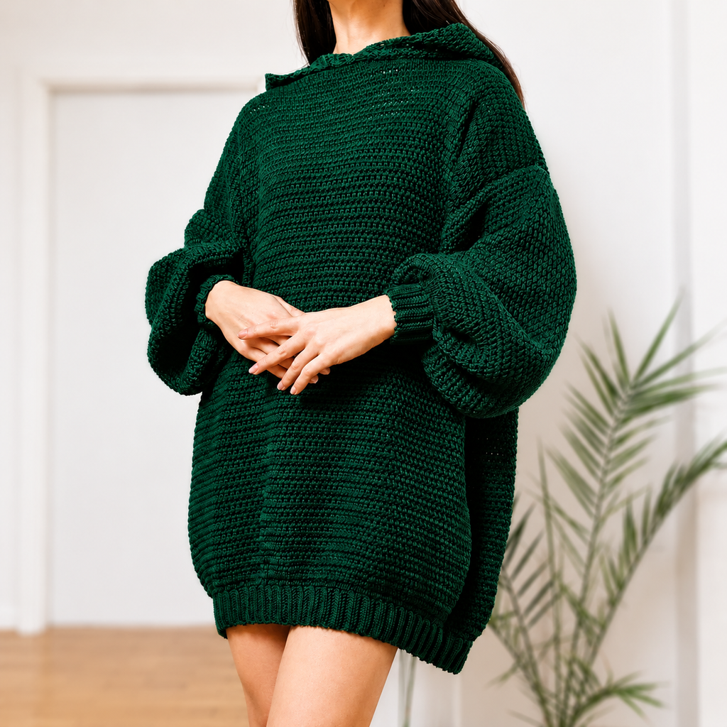 Hooded Pine Dress