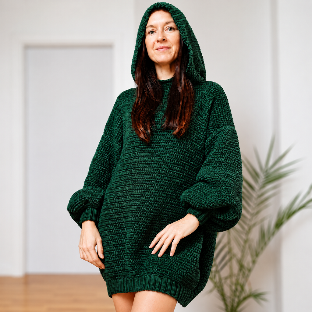 Hooded Pine Dress
