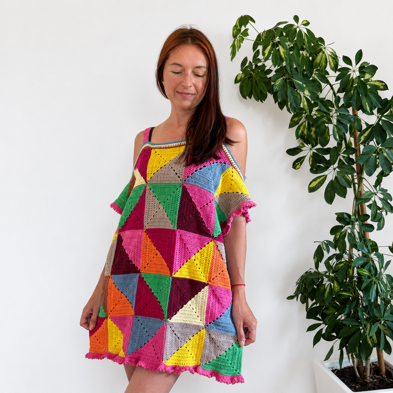 Scrap Yarn Granny Dress