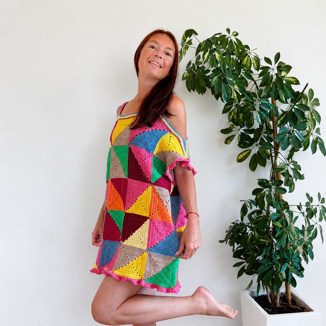 Scrap Yarn Granny Dress