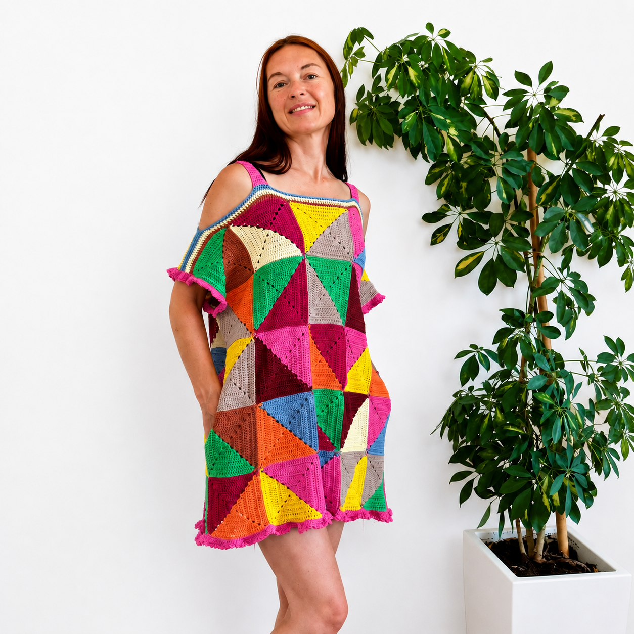 Scrap Yarn Granny Dress