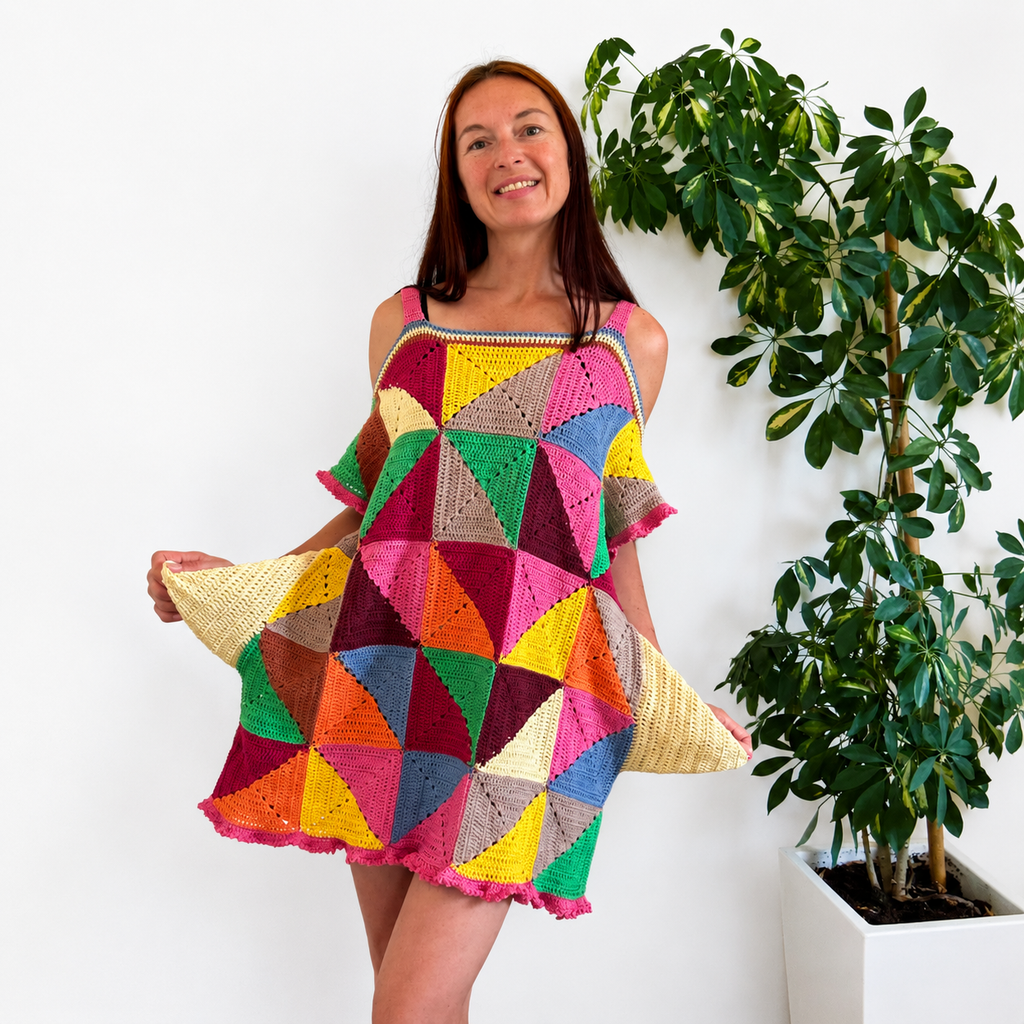 Scrap Yarn Granny Dress