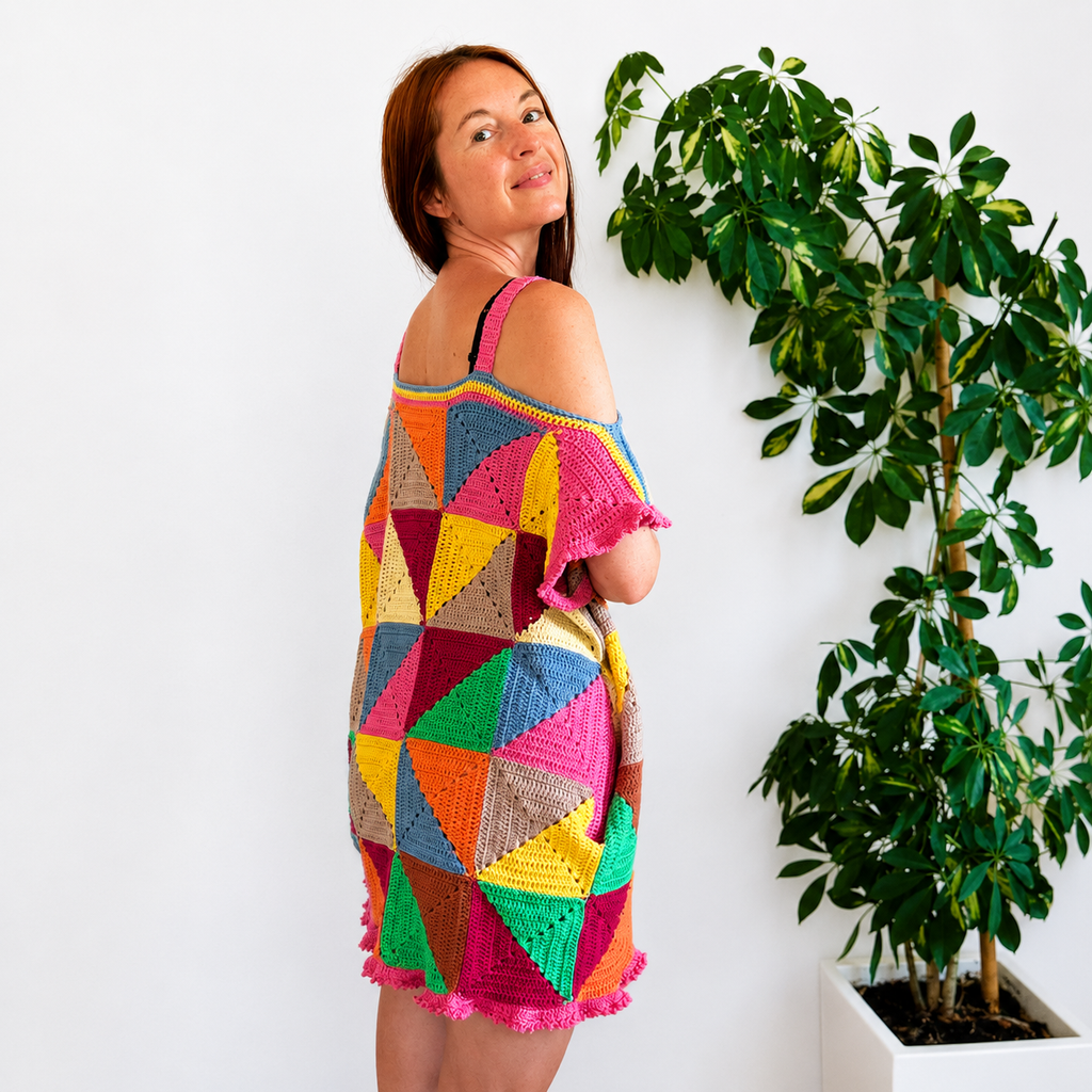 Scrap Yarn Granny Dress