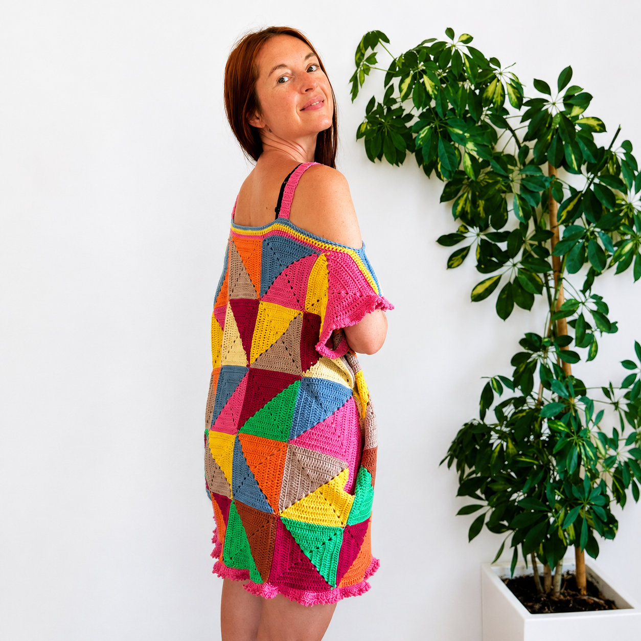 Scrap Yarn Granny Dress