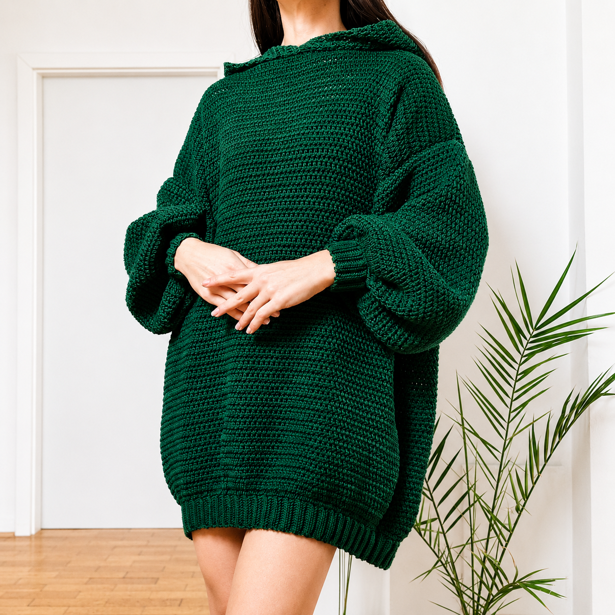 Hooded Pine Dress