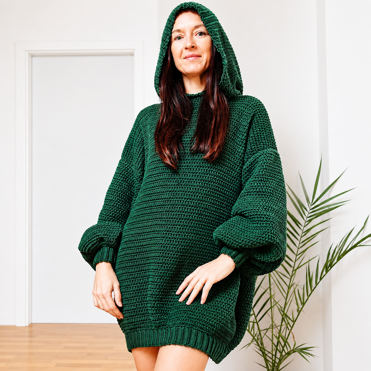 Hooded Pine Dress