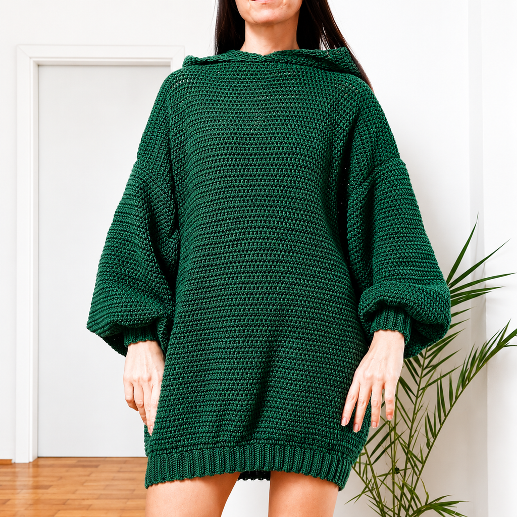 Hooded Pine Dress