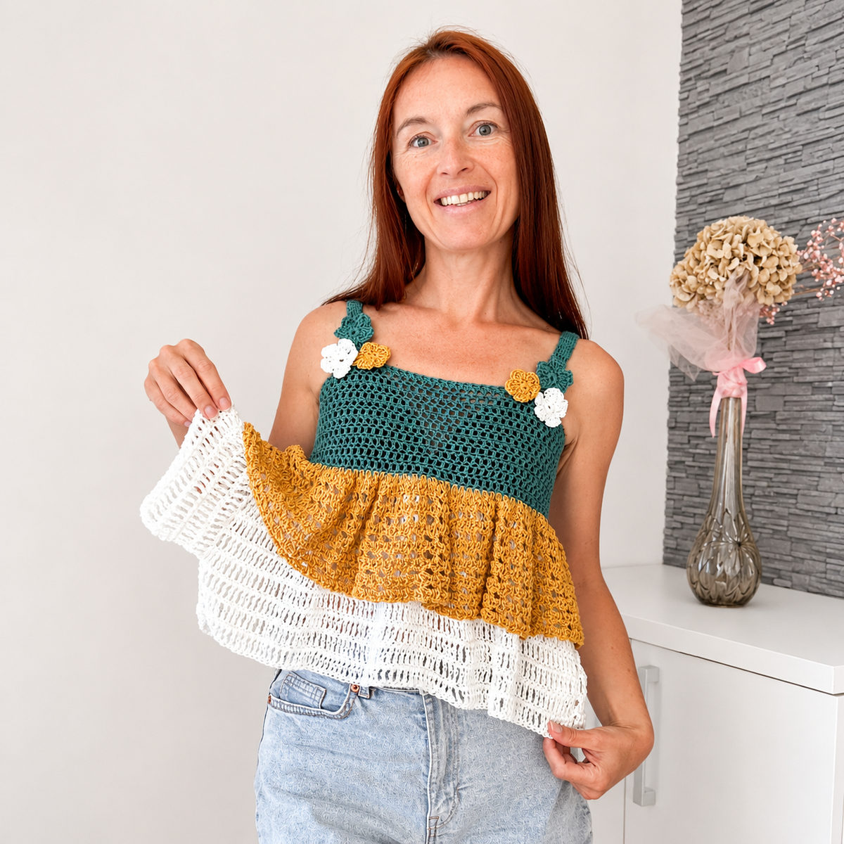 Meadow Ruffle Top | Crochet Pattern by Loops Only
