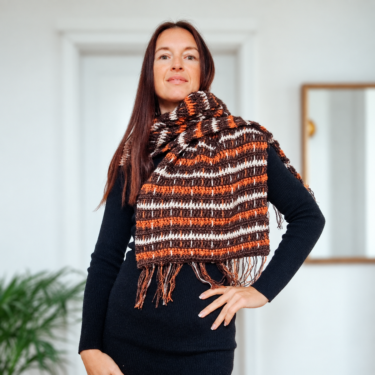 Ember Plaid Scarf