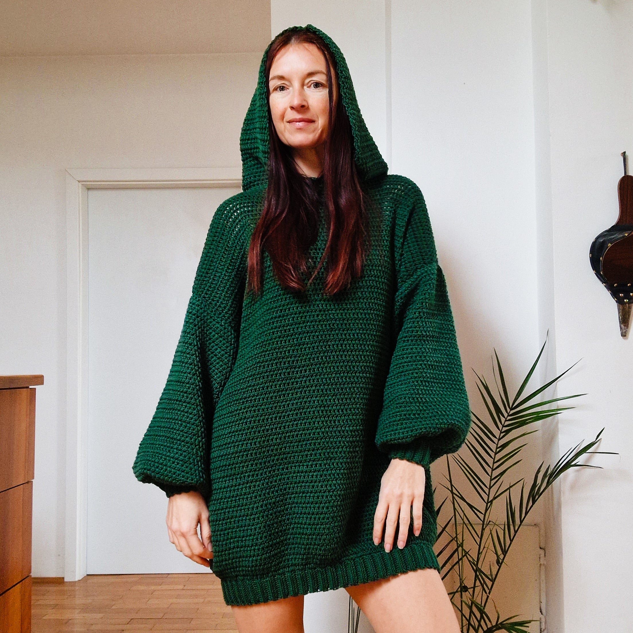 Hooded Pine Dress