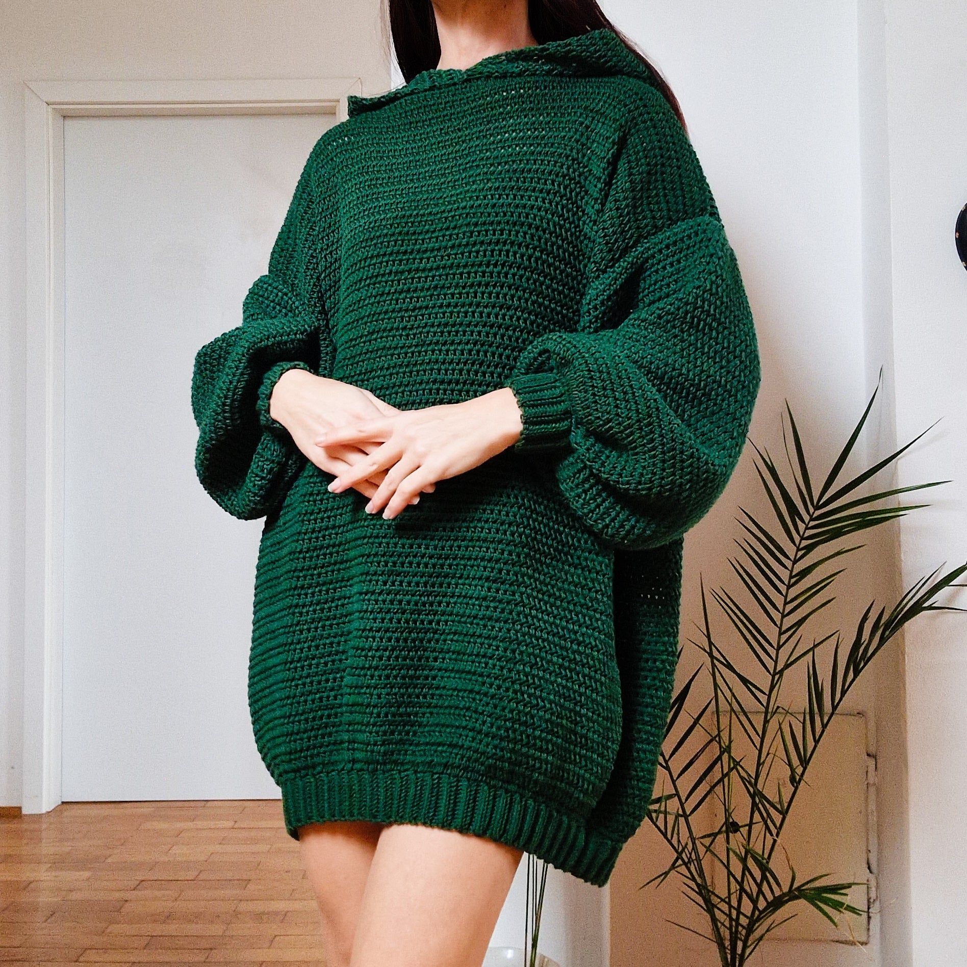 Hooded Pine Dress