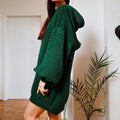 Loop's Only hooded pine dress featuring a cozy hood, soft fabric, and a stylish design perfect for casual wear.
