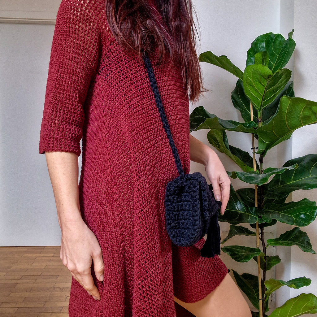 Loops Only Maven Crossbody Purse, stylish black bag with adjustable strap and compact design for everyday use.