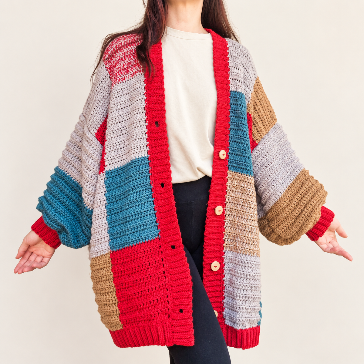 Cozy Patchwork Cardigan