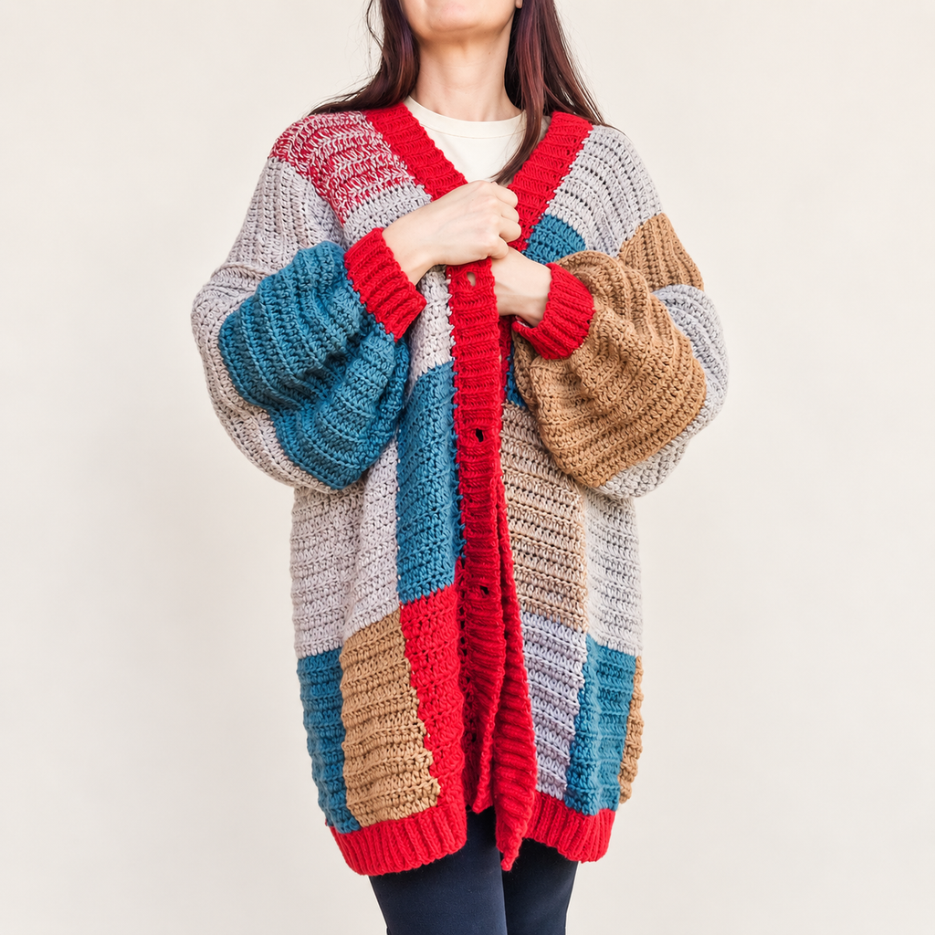 Cozy Patchwork Cardigan