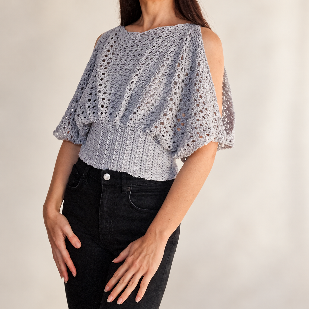 Pearl Lace Cold Shoulder Top