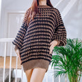 Loop's Only puff sweater dress, cozy knit dress with a puffed sleeve design, perfect for stylish winter wear.