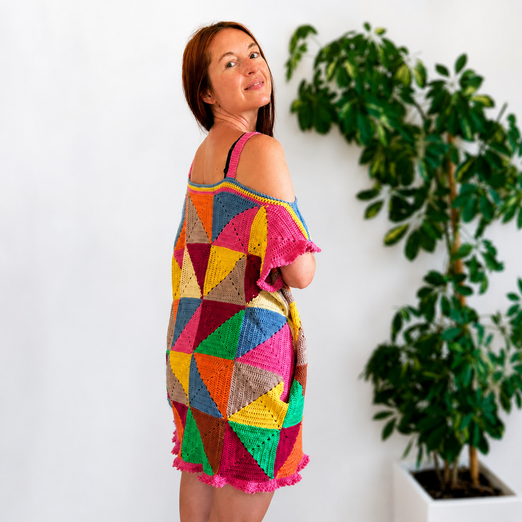 Scrap Yarn Granny Dress