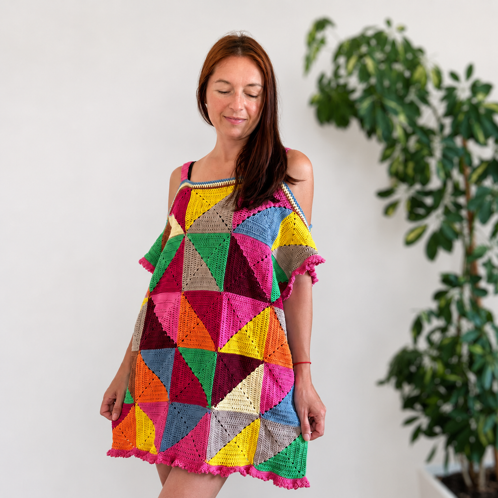 Scrap Yarn Granny Dress