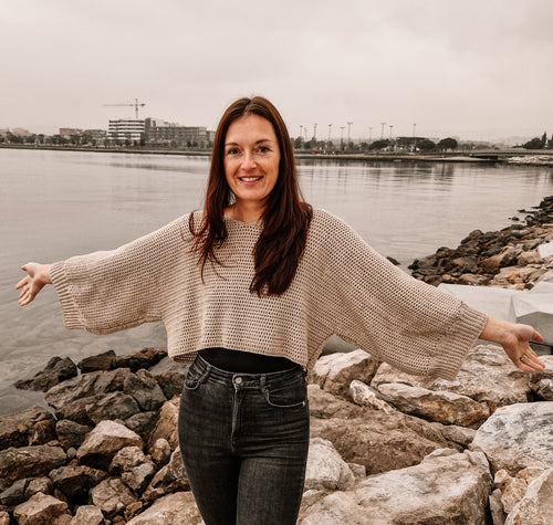 Oversized V-neck Sweater - Loops Only