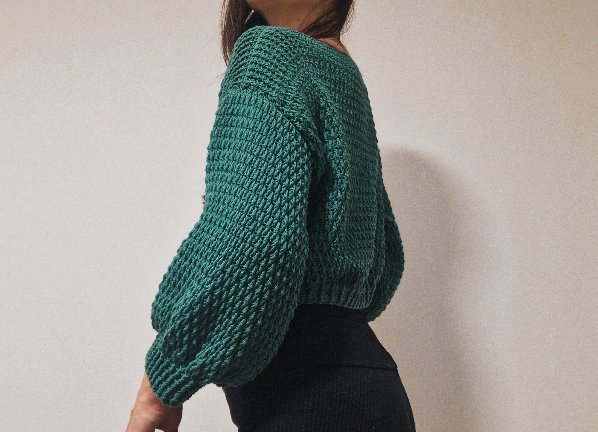 Cropped Alpine Stitch Sweater - Loops Only