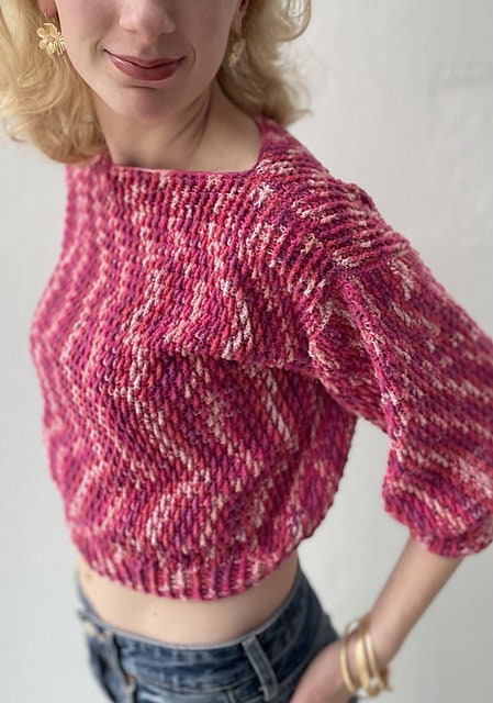 Cropped Alpine Stitch Sweater - Loops Only