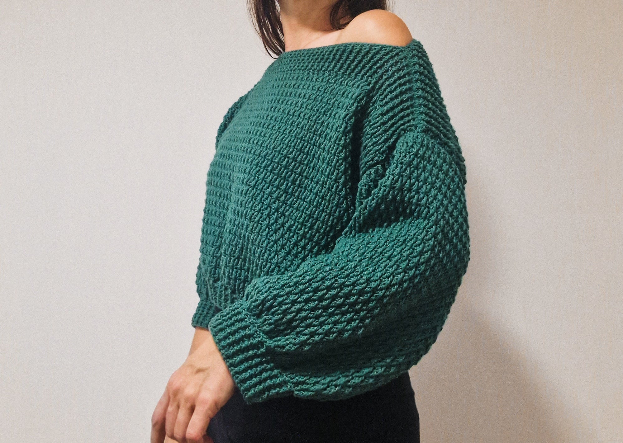 Cropped Alpine Stitch Sweater - Loops Only