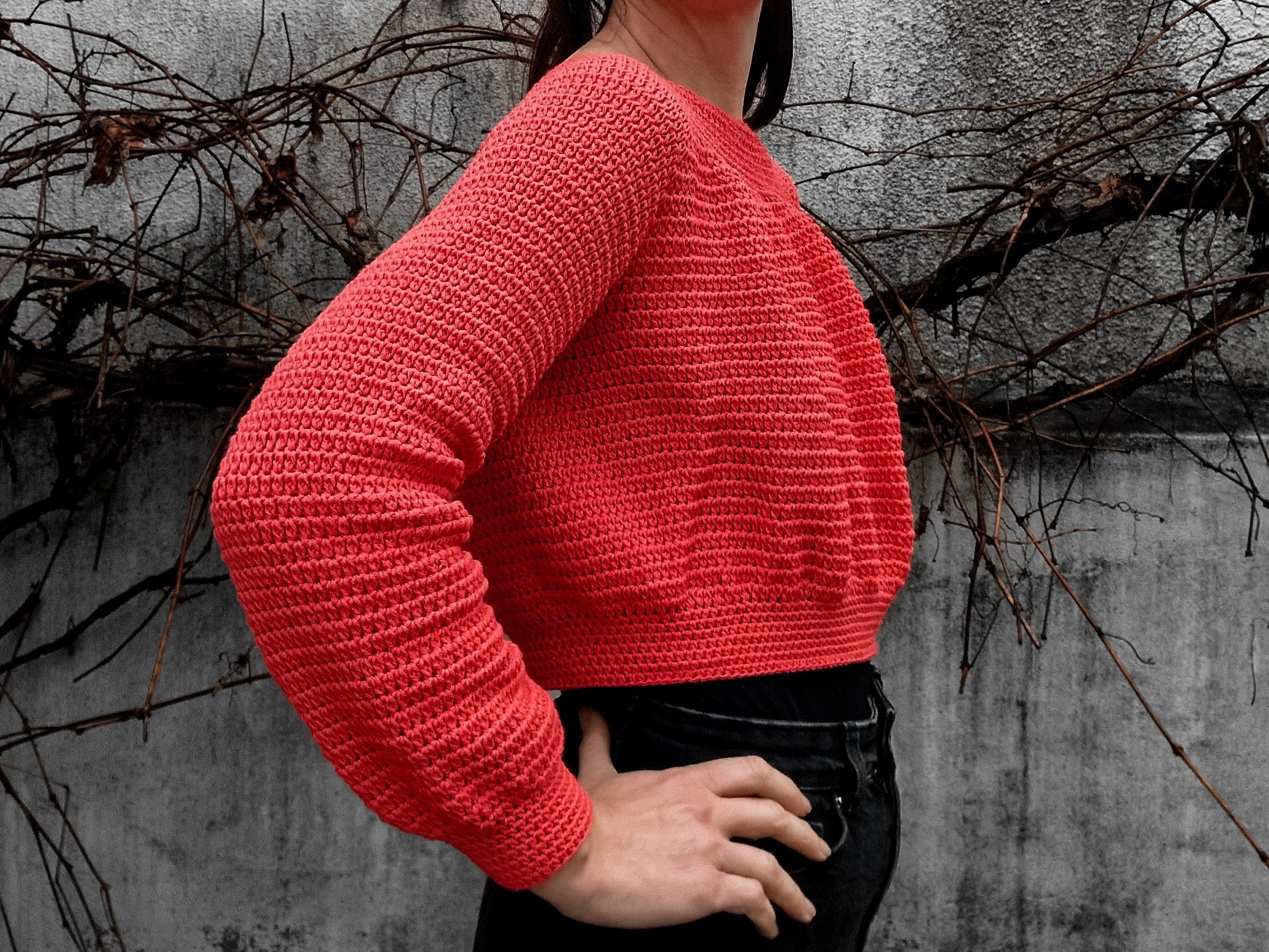 Puffy Ruffle Raglan Bliss Sweater - Loops Only
