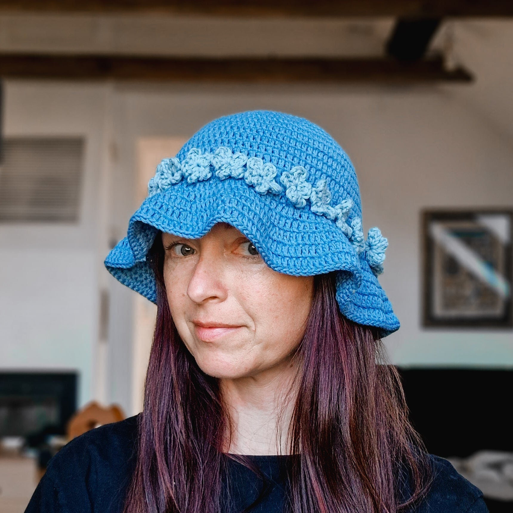 Denim Daisy Bucket Hat - Loops Only
