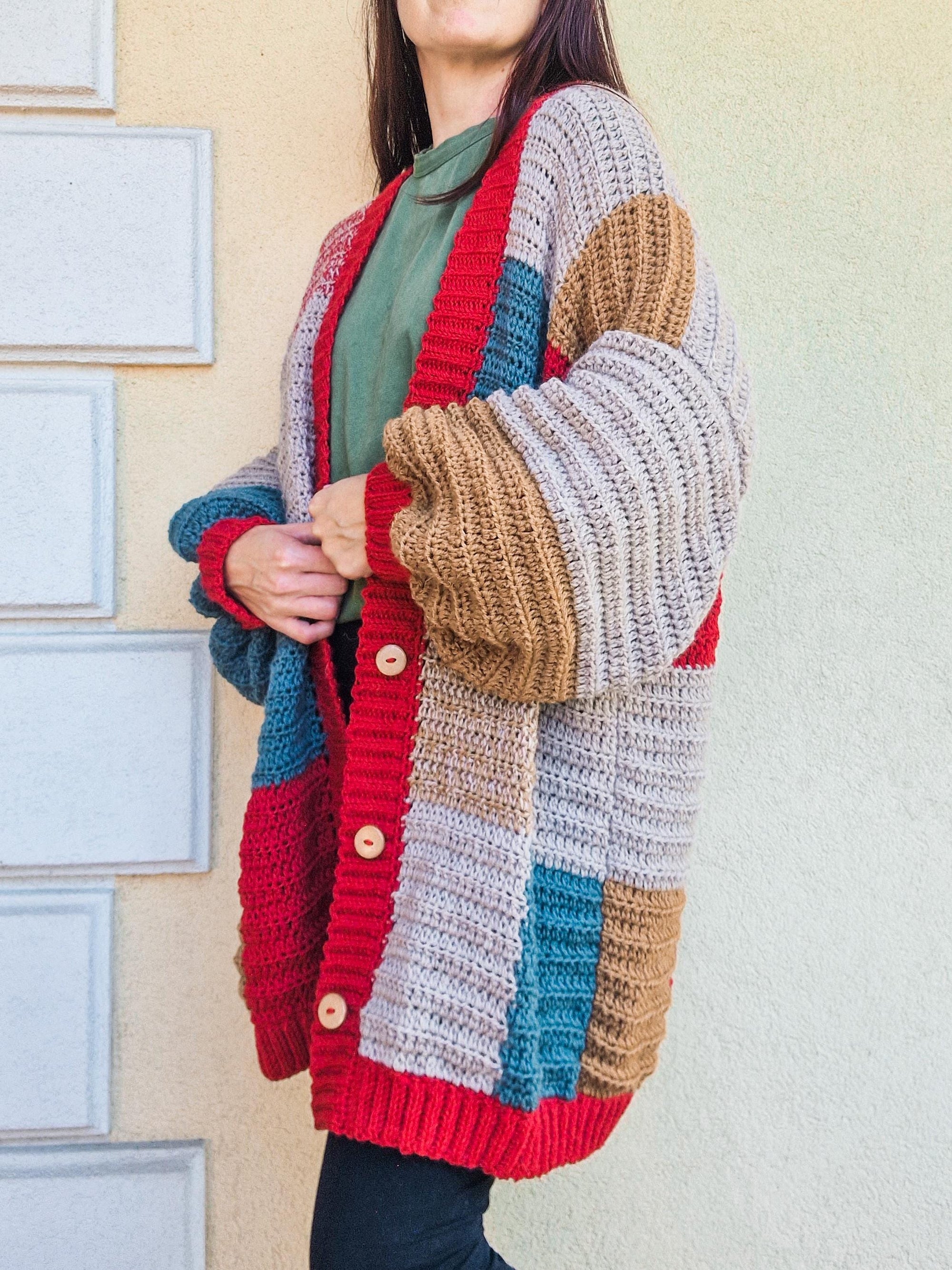Cozy Patchwork Cardigan - Loops Only