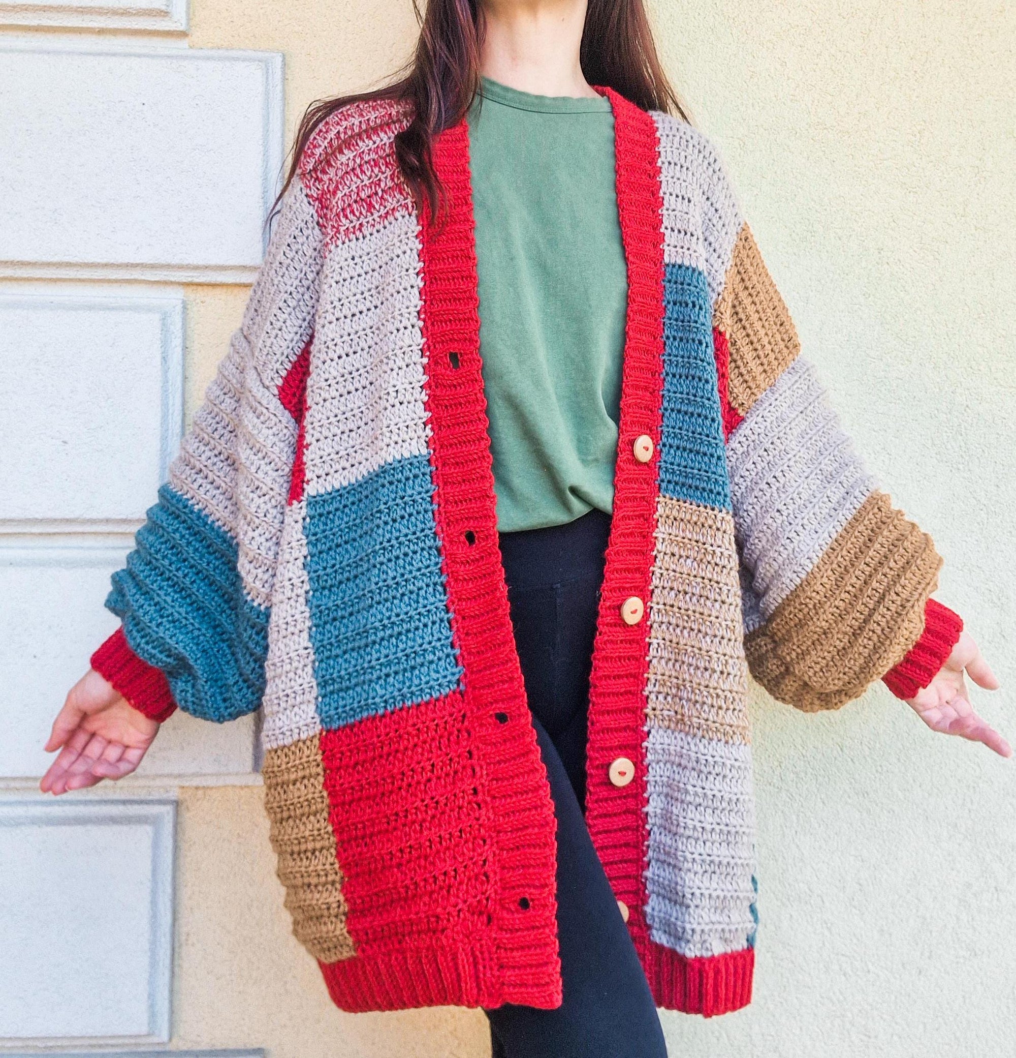 Cozy Patchwork Cardigan - Loops Only
