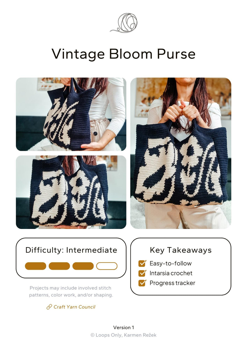 Vintage Bloom Purse - Loops Only