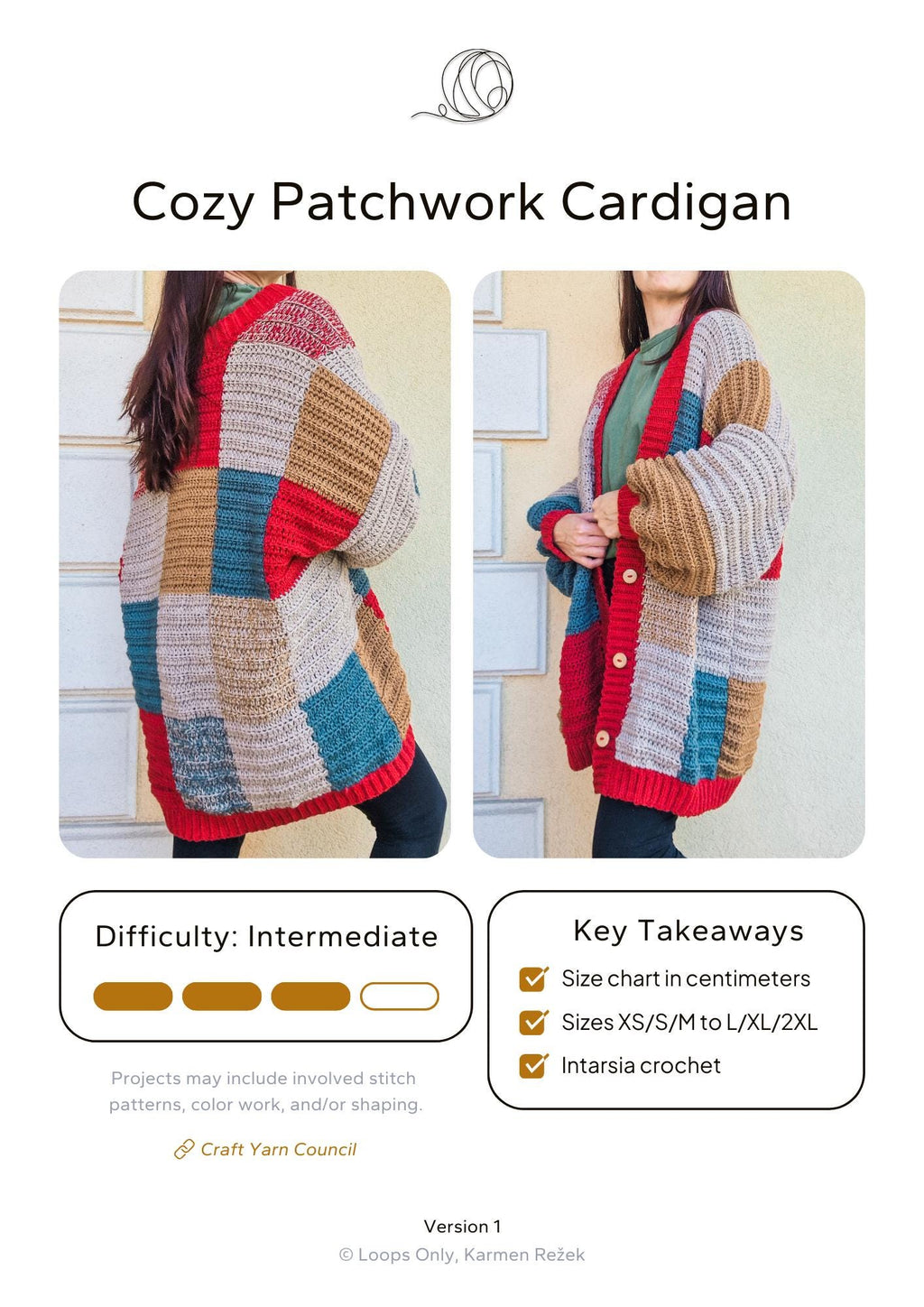 Cozy Patchwork Cardigan - Loops Only