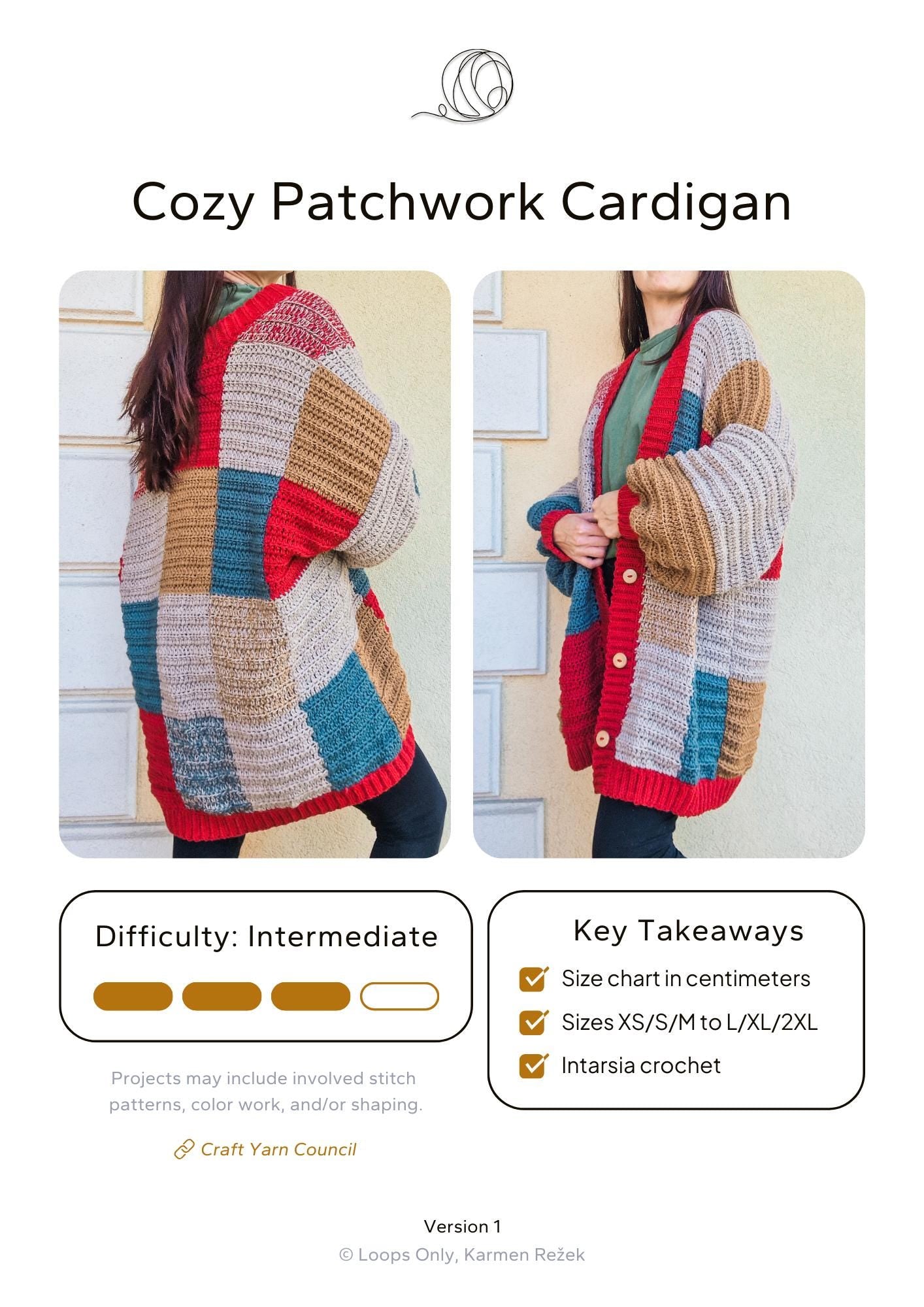 Cozy Patchwork Cardigan - Loops Only