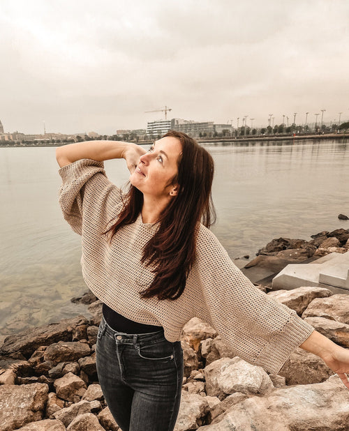 Oversized V-neck Sweater - Loops Only