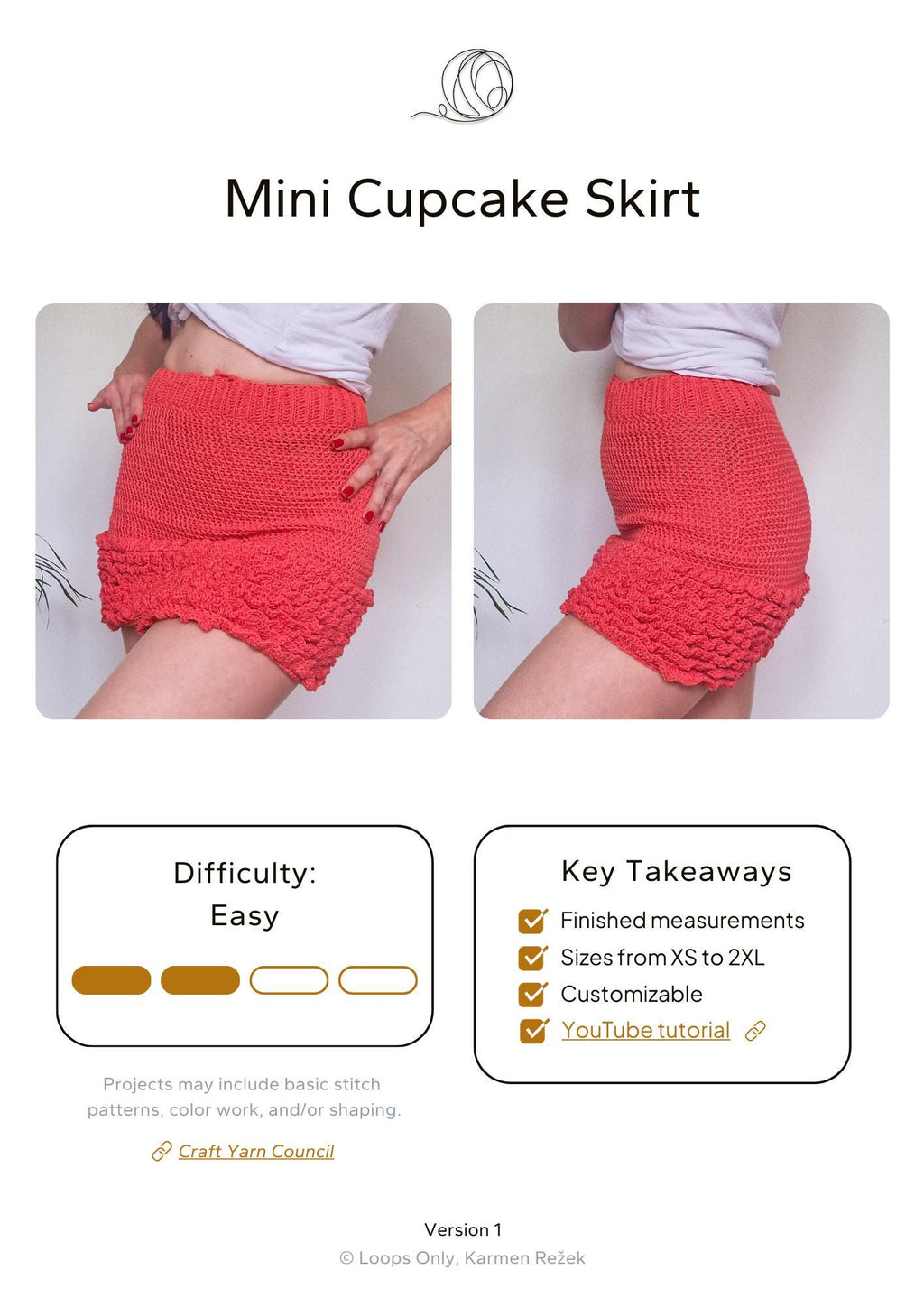 Mini Cupcake Skirt - Loops Only