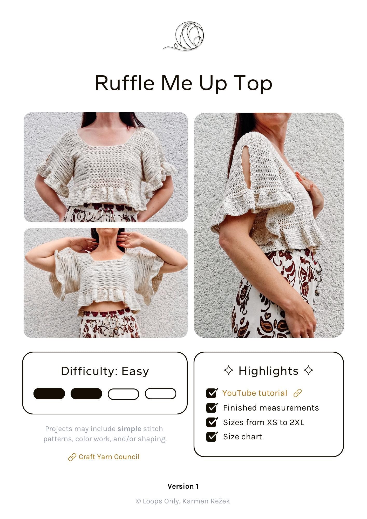 Ruffle Me Up Top - Loops Only