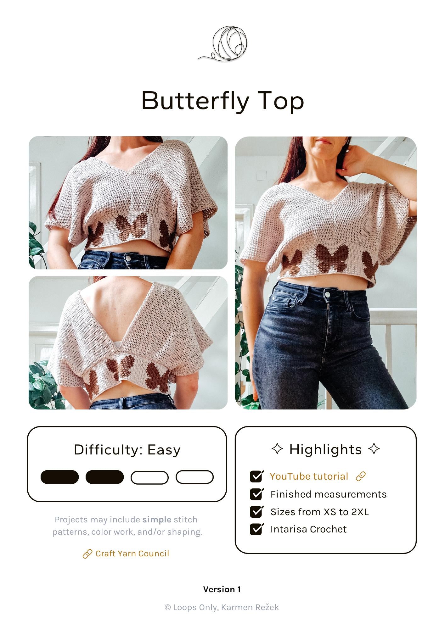 Butterfly Top - Loops Only