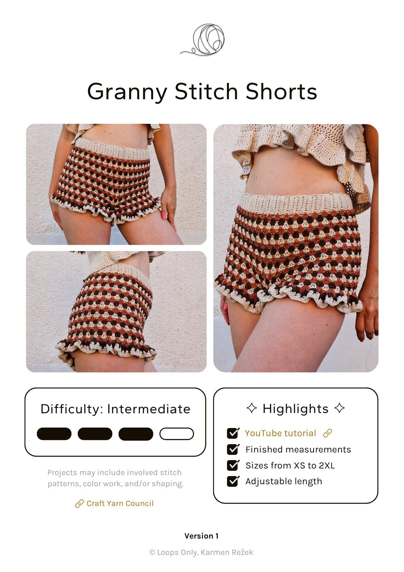 Granny Stitch Shorts - Loops Only